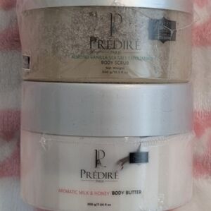 Milk & Honey Body Butter Almond Vanilla Sea Salt Scrub Predire Skincare Lot Set